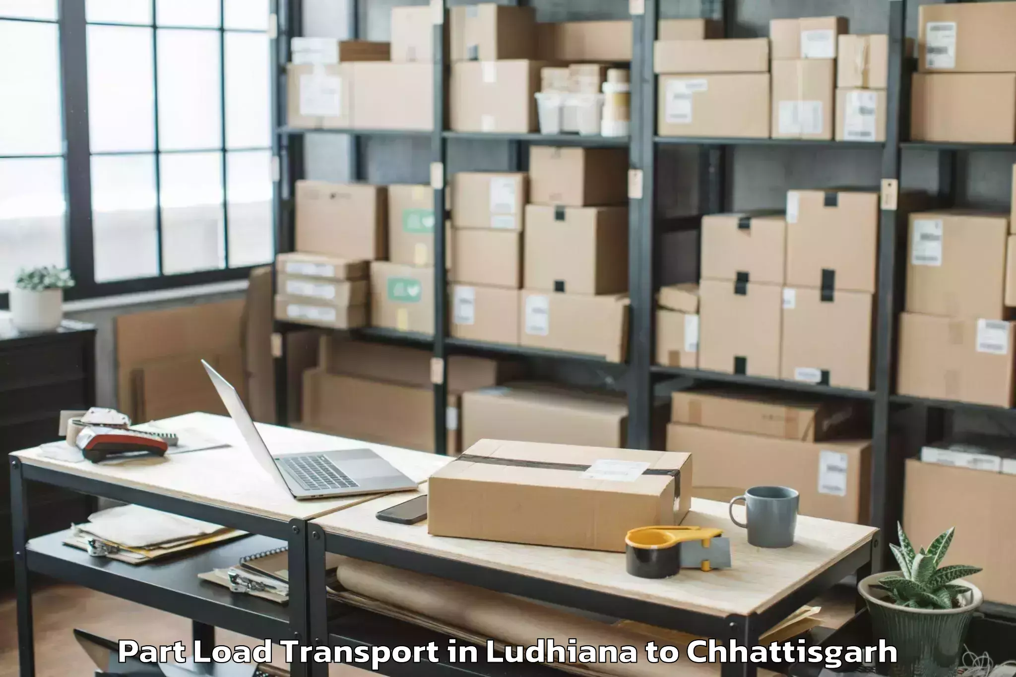 Book Ludhiana to Kharsia Part Load Transport